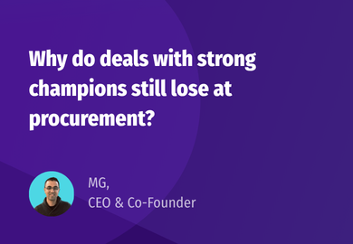 Why do deals with strong champions still lose at procurement?